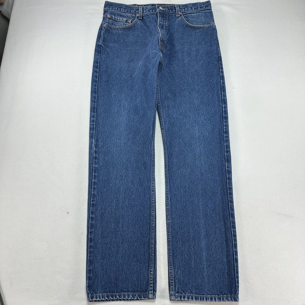 Vintage Levi's 505 Jeans Mens 34x32 Blue Regular Straight 100% Cotton Denim 1999